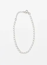 Pulsera de cadena de plata 925 hipoalergénica, con diseño minimalista y extensión de 3 cm.