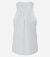 Musculosa deportiva roja de microfibra con perforaciones y espalda estilo nadador.