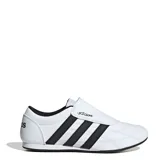 Championes Adidas Tekwen, color blanco con detalles en negro, con cierre de velcro.