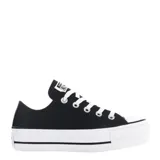 Championes Converse All Star Chuck Taylor Lift con plataforma, color negro con detalles en blanco.