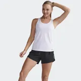 Musculosa deportiva 2XU Aero Singlet, color blanco, con cuello redondo y espalda de malla transpirable.