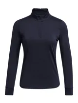 Buzo deportivo azul marino de manga larga con cierre parcial en el cuello. Confeccionado con tecnología Dri-FIT para mantener la transpirabilidad y protección UV.