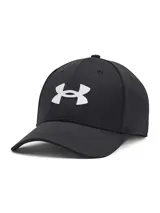 Gorro Under Armour color verde militar con logo bordado en negro.