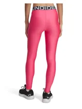 Calza deportiva Under Armour HeatGear color azul brillante, con cintura alta elástica con logo de la marca.