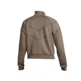 Campera deportiva Nike Windrunner color marrón con cierre frontal, cuello alto y logo bordado en blanco.
