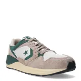 Championes urbanos Converse Wave Trainer OX, color marrón claro y verde, con capellada de gamuza y malla, logo de la estrella en el lateral y suela de goma.