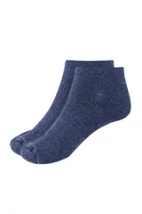 Pack de tres pares de soquetes finos en color azul, diseñados para comodidad diaria.