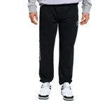 Pantalón negro con cierres laterales y logo estampado, diseñado para un look casual y urbano.