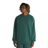 Sweater verde oscuro de cuello redondo, corte clásico y logo de la marca en etiqueta tejida en el ruedo.
