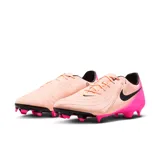 Championes de fútbol Nike Phantom Gx Ii Academy Fg/Mg, color rosa con detalles en negro y fucsia.