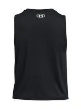 Musculosa deportiva Under Armour Vanish para mujer, color negro con logo blanco en el pecho.
