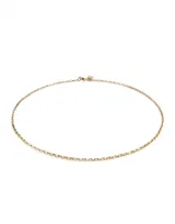 Cadena de eslabones corta bañada en oro de 18K, diseño elegante y versátil.