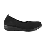 Zapato bajo de mujer Korium Confort Argel, color beige, de tejido de punto calado.