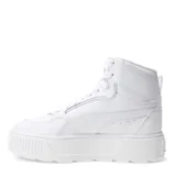Championes de caña alta Puma Karmen Rebelle Mid, color blanco con detalles dorados.