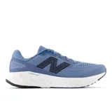 Championes de running New Balance Evoz V4, color celeste con detalles en azul marino y blanco.