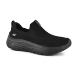 Championes Skechers GOwalk Hyper Burst Solar Winds, color negro, sin cordones, con capellada de malla flat knit, plantilla Air Cooled Goga Mat y amortiguación Hyper Burst.