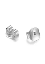 Par de tapones mariposa de plata 925 para caravanas con medida universal.