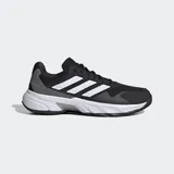 Championes Adidas CourtJam Control 3 Clay Tennis, color negro con detalles en gris y blanco.