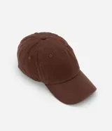 Gorro de béisbol color beige, de algodón.