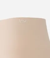 Bermuda modeladora negra de microfibra con borde nube y forro de algodón.
