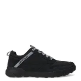 Zapatillas urbanas Caterpillar Hex Ready Low Mesh, color negro, con cordones grises y detalles en cuero y tela.