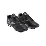 Championes de fútbol Joma Águila 2401, color negro con detalles en gris. Fabricados en material sintético Fibertec y nylon, con suela de caucho de dos densidades y media suela de Phylon.