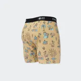 Boxer ajustado con estampado de elementos playeros y alienígenas, con cintura elástica negra con logo de la marca.