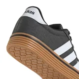 Championes Adidas Daily 4.0 unisex, color gris oscuro con detalles en blanco y suela marrón.
