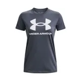 Remera deportiva Under Armour color fucsia con logo blanco estampado en el frente.
