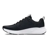 Championes Under Armour Charged Commit TR 4, color gris claro con logo negro y suela blanca.