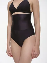 Colaless tiro alto color visón, con efecto modelador en la zona abdominal.