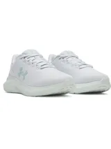 Zapatillas deportivas Under Armour modelo W Phade RN 3, color gris claro/celeste pálido, con capellada de malla transpirable y logo UA en el lateral.