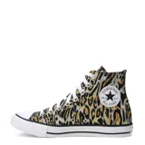 Championes de caña alta Converse Chuck Taylor All Star Lift con estampado animal print en tonos marrones y negros.