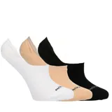 Pack de tres pares de medias invisibles Hush Puppies, ideales para usar con sneakers. Incluye un par blanco, un par beige y un par negro.