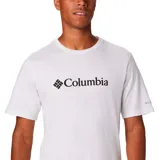 Remera de hombre Columbia de manga corta, color negro, con logo de la marca estampado en el pecho y en la manga.