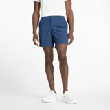Short deportivo azul con cintura elástica y cordón de ajuste interno. Cuenta con bolsillos laterales diseñados para guardar pelotas de tenis.