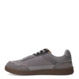 Championes urbanos Caterpillar Pause Retro Leather, color gris con suela marrón.
