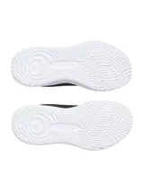 Championes de entrenamiento Under Armour UA W Dynamic 2 para mujer, color negro con suela blanca y logo de la marca en el talón.