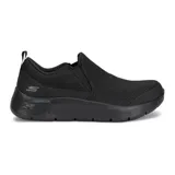 Championes Skechers Go Walk Flex Impeccable II, color negro, sin cordones, con capellada tejida y paneles de Gore-Tex. Incluyen plantilla Skechers Air-Cooled Goga Mat y media suela con amortiguación ULTRA GO.