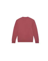 Buzo de algodón negro con cuello redondo, mangas largas y logo bordado en el pecho.