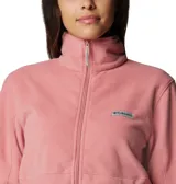 Campera polar Columbia Basin Trail III Full Zip para mujer, color azul marino. Con cierre frontal completo y bolsillos laterales con cierre.