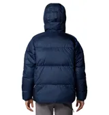 Campera puffer negra marca Columbia, con capucha ajustable, cierre frontal con cremallera, bolsillos laterales con cremallera, puños elásticos y aislamiento Thermarator™.