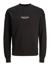 Buzo negro de manga larga y cuello redondo, con logo "Originals Studio" estampado en el pecho.