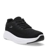 Championes negros de tela con suela blanca.