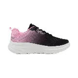 Championes deportivos acordonados para dama, color gris con detalles en rosa y suela blanca.