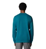 Buzo negro de cuello redondo con logo de Columbia bordado en el pecho y estampado con el nombre de la marca en la manga izquierda.
