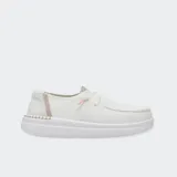 Zapatos tipo mocasín con suela de plataforma de espuma EVA y cordones tejidos, ideales para festivales.