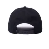 Gorra de camionero negra con parche bordado de una orca y la palabra "Killer" en el frente.