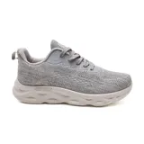 Championes deportivos American Sport Anvers, color gris con detalles en blanco.