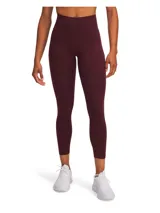 Calza deportiva burdeos con cintura alta y largo al tobillo.